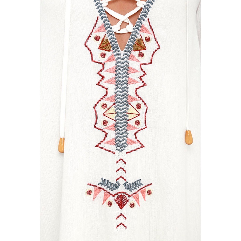 “Bohemian Rhapsody” Embroidered Bell Sleeve Dress - Picture 5 of 12